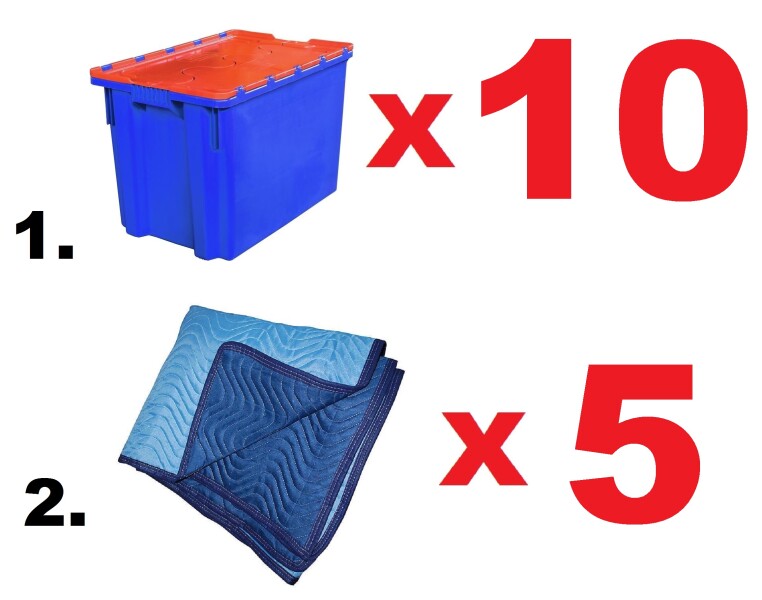 Аренда 10 Ящиков + 5 Одеял