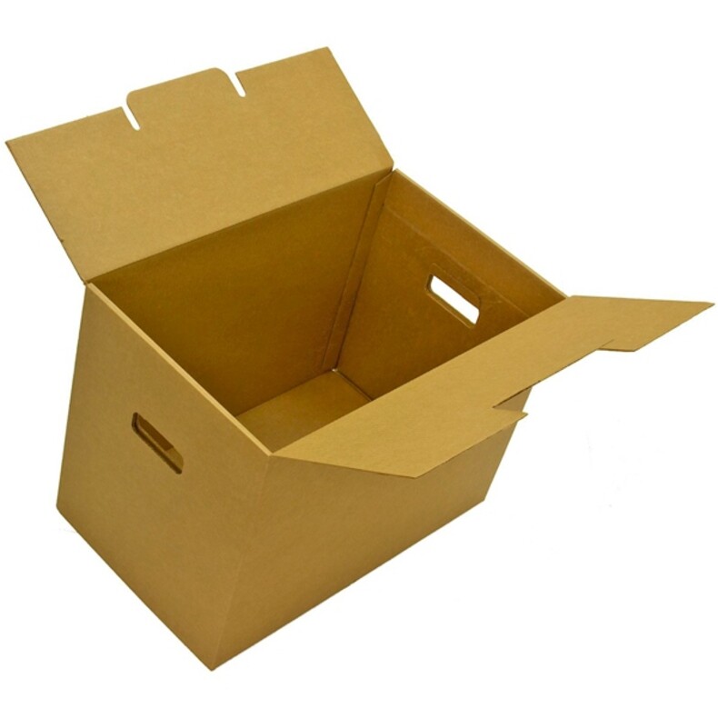 Самосборная коробка №119 (с ручками) 45х35х53 мм.