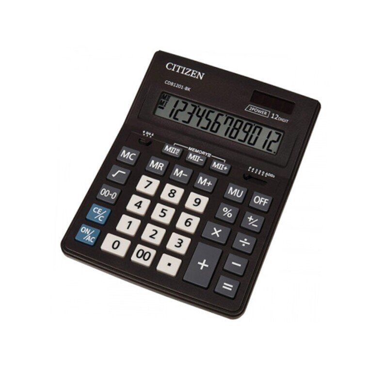 Калькулятор настольный КОМПАКТНЫЙ Citizen BusinessLine CMB1201-BK 12-разрядный черный
