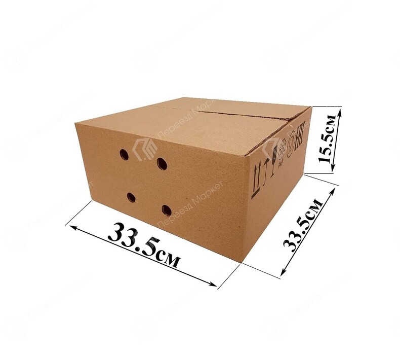 Картонная коробка №62 33,5х33,5х15,5см.
