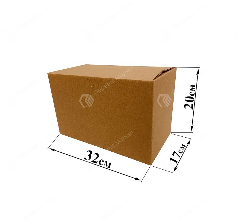 Картонная коробка №74/1 32х17х20 см. "Ласточкин хвост"